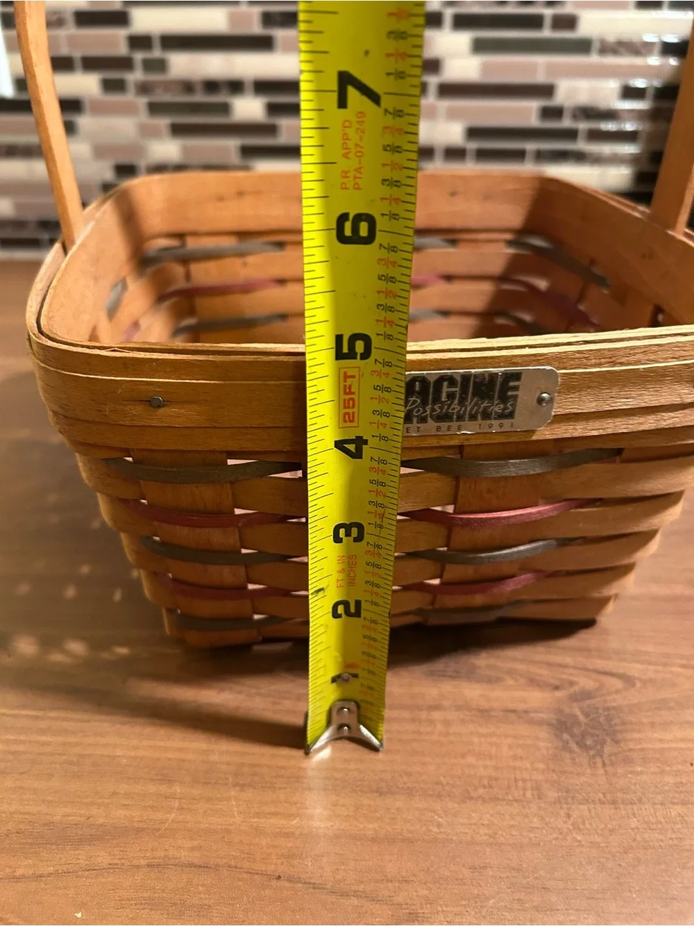 Vintage 1991 Longaberger “Imagine the Possibilities” Bee Basket- Natural Brown